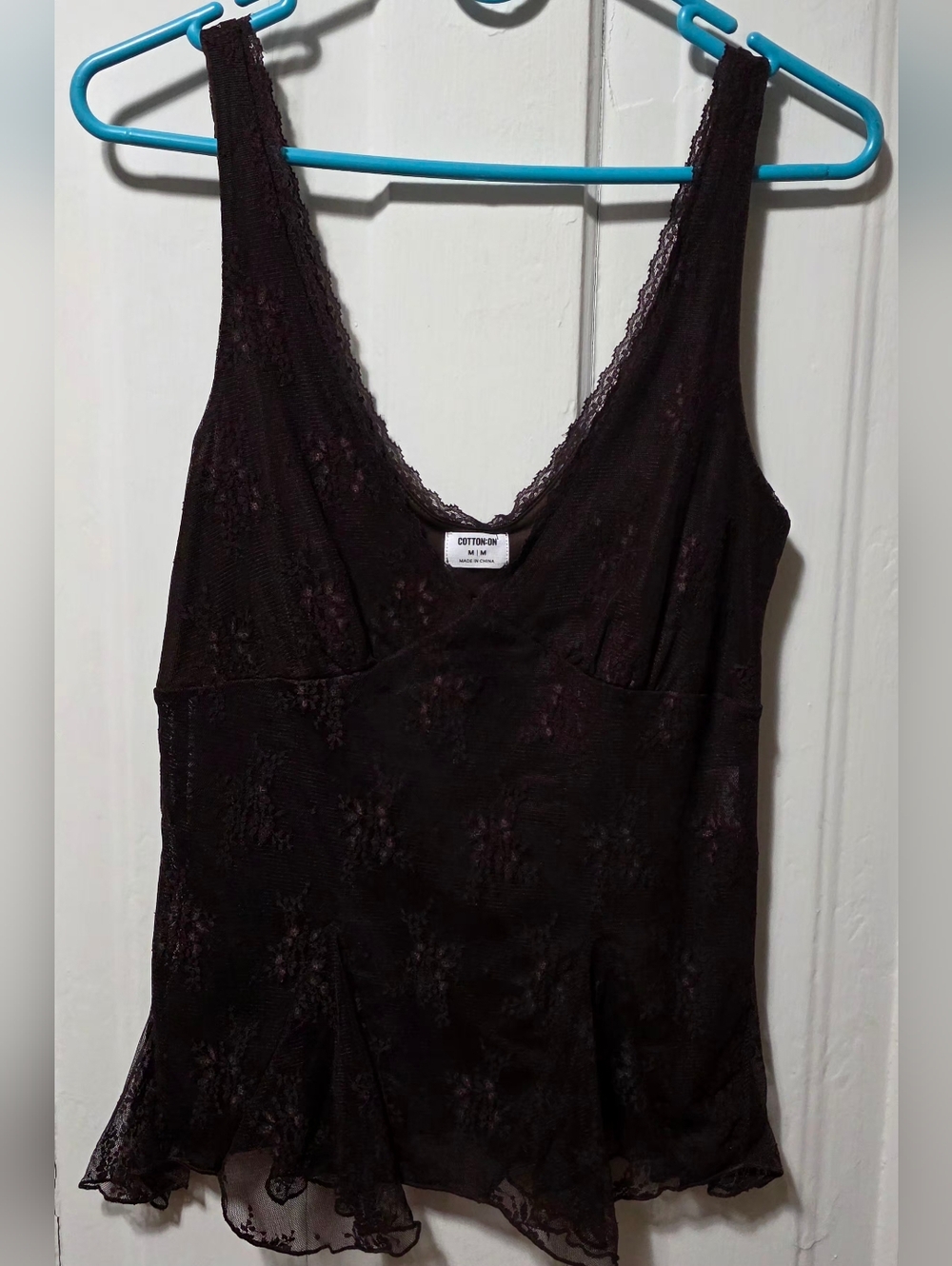 Dark Brown Lace Camisole